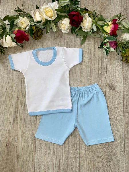 Boys Soft Jersey Stretch summer Top & Shorts Set - Personalised