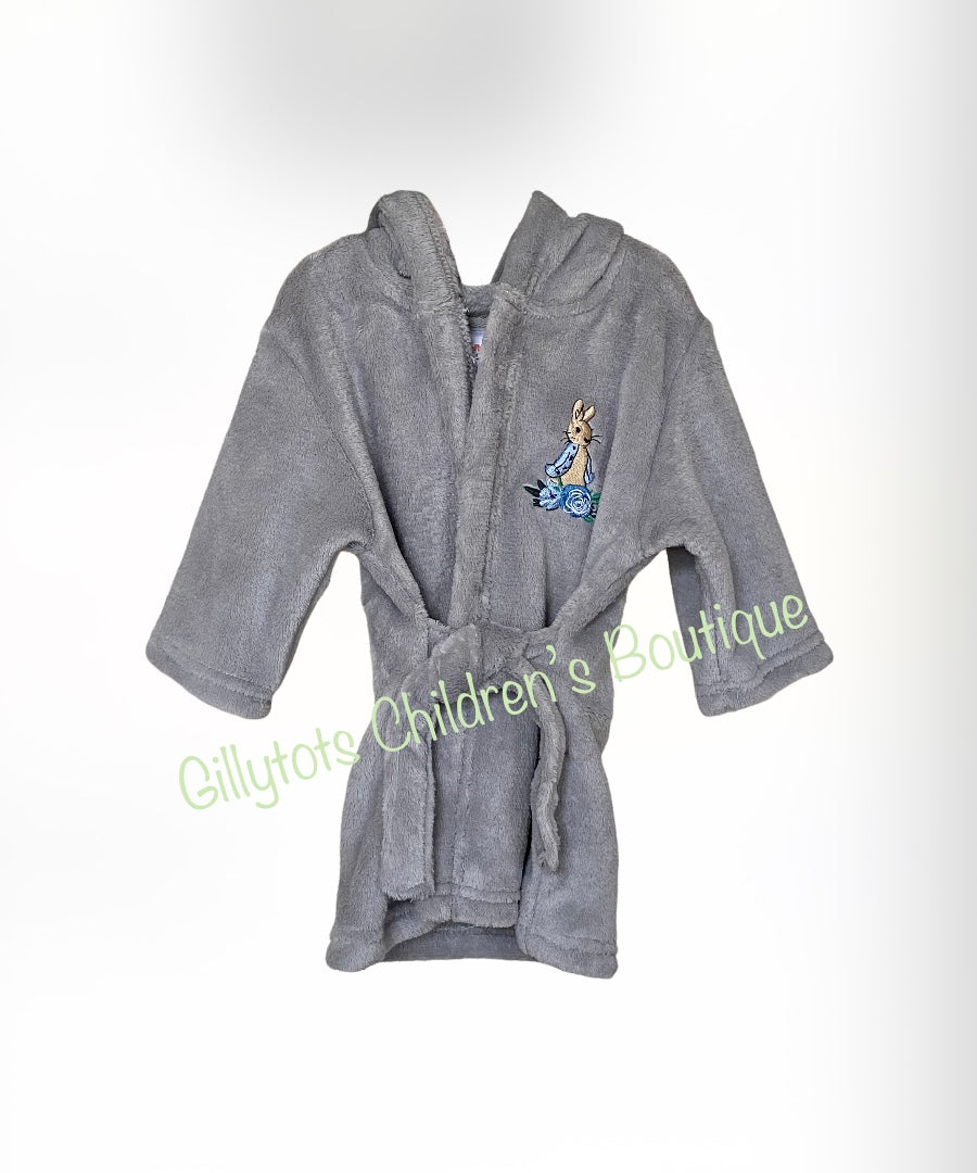 Peter Rabbit Dressing Gown Robe - Grey Gillytots Children's Boutique Peter Rabbit Dressing Gown Robe - Grey Gillytots Children's Boutique