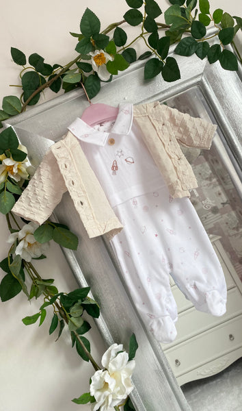 Baby Boys 2 Pieces Jacquard Set - Space
