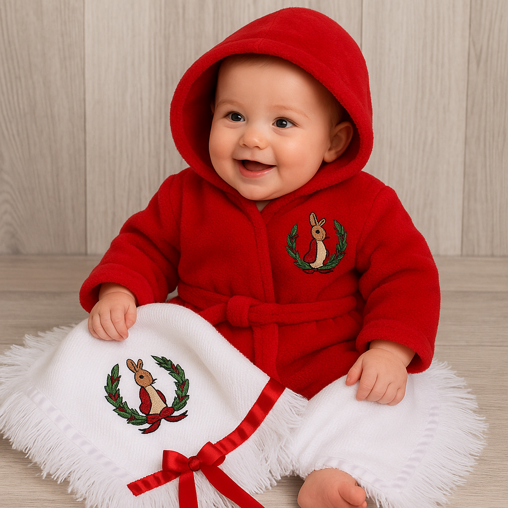 Peter Rabbit Red Hooded Dressing Gown