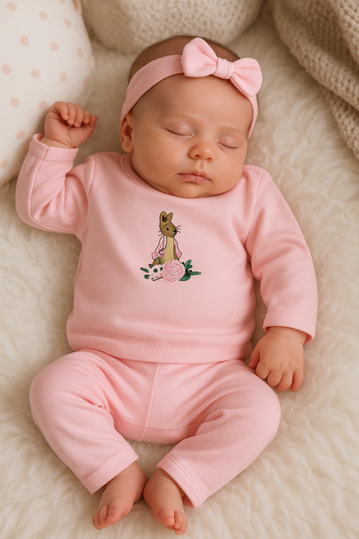 Flopsy Bunny Soft Stretch Jersey Pyjamas Loungewear Set (Newborn - 3 Years)