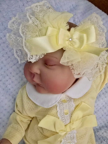 Beau Kid Frilly Lace Lemon Headband