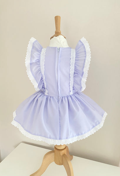 Girls Frilly Dress - Lilac
