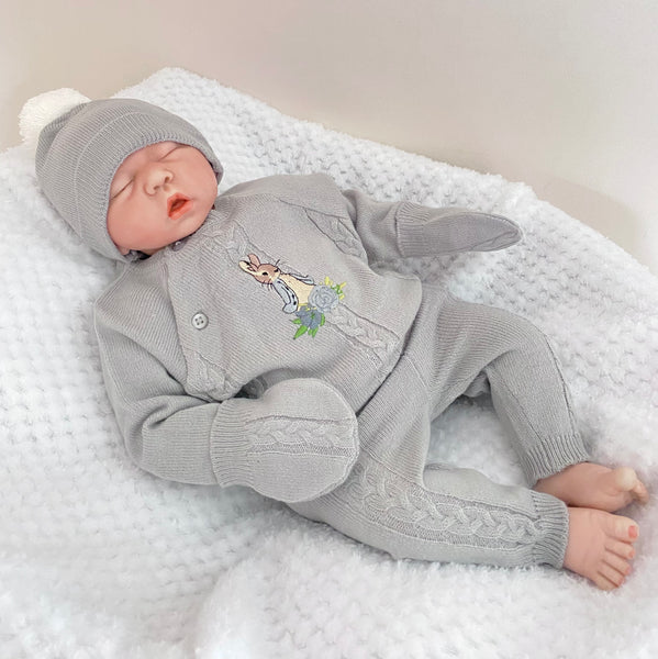 Peter Rabbit Baby Boys Outfit - Grey