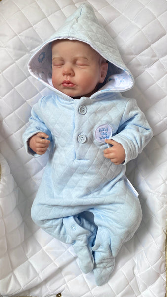 Baby Boys Quilted Hooded All in One - Out of This World