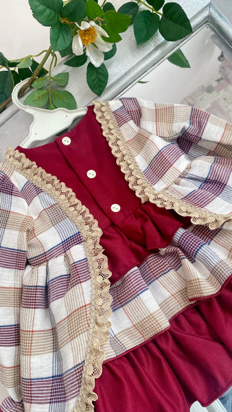Ceyber Baby Girls Checked Dress