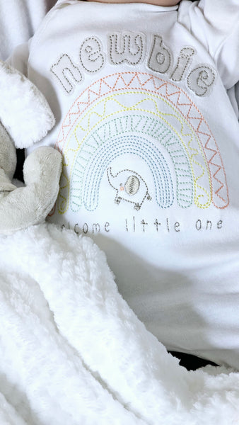 Newborn Babygrow  newbie print