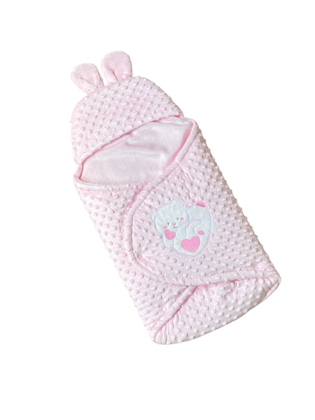 Baby Swaddle Bag with Hood - Dot Embossed