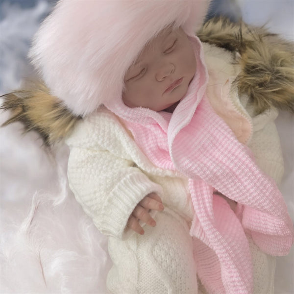 Baby Girls Soft Faux Fur Hat - Pink