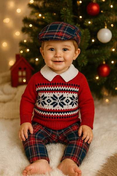 Beau Kid 3pcs Tartan Pants Outfit
