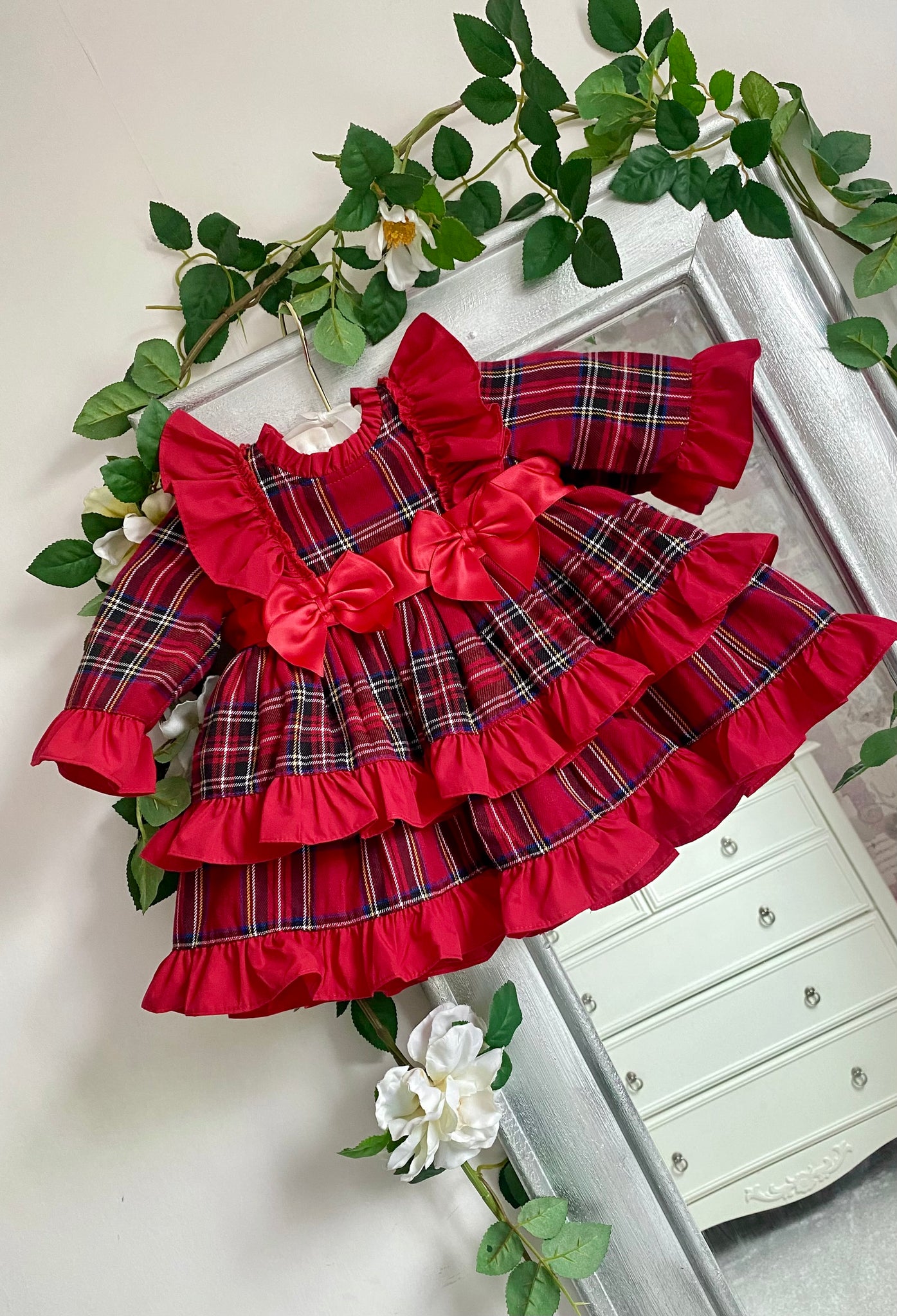 Wee Me Tartan Red Dress