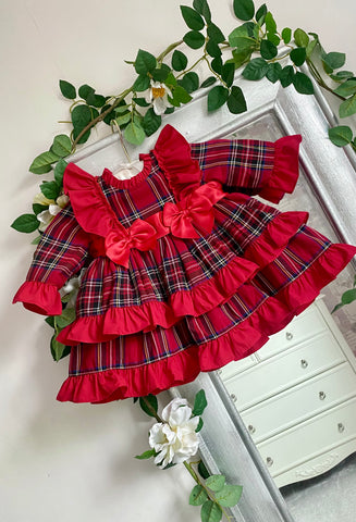 Wee Me Tartan Red Dress