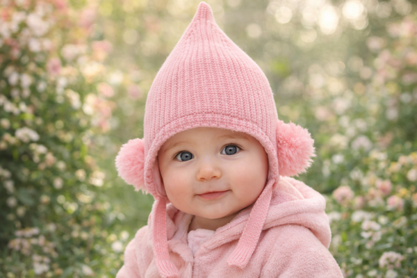 Baby Girls Pom Hat (0-12 Month)