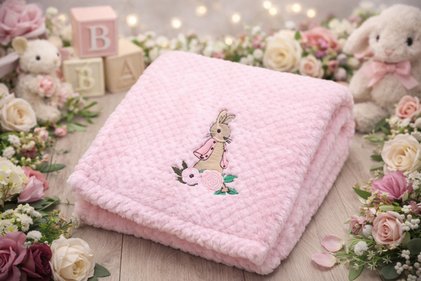 Flopsy Bunny Soft Fleece Blanket - Pink