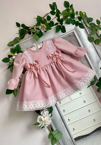 Blush Pink Double Bow Dress