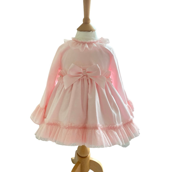 Ceyber Baby Girls Pink Frilly Dress and Bloomer Set