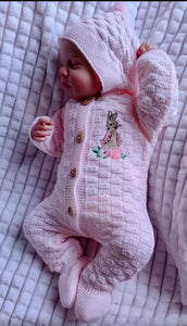 Flopsy Bunny All in One Knitted Hooded Outfit