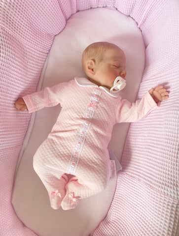 Premature Baby Girls all in one  Romper with Lace and Bow