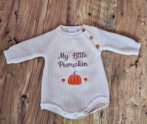 Baby Knitted Romper - My Little Pumpkin