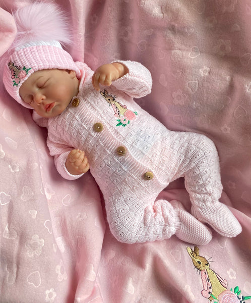 Flopsy Bunny Premature Knitted All in One Hooded Outfit