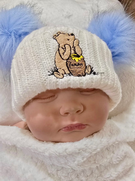 Winnie the Pooh Faux Fur Double Pom Hat