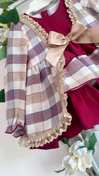 Ceyber Baby Girls Checked Dress