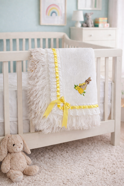 Flopsy Bunny/Peter Rabbit Lemon Shawl Blanket