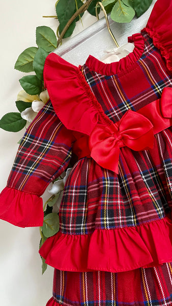 Wee Me Tartan Red Dress