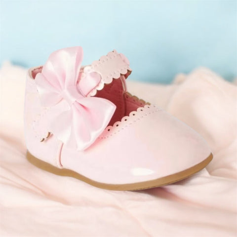 Melia Girls Bianca Ribbon Mary jane Bow Shoe - Pink