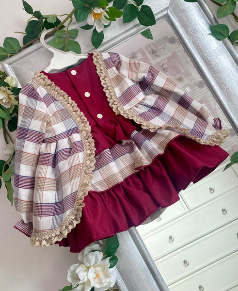 Ceyber Baby Girls Checked Dress