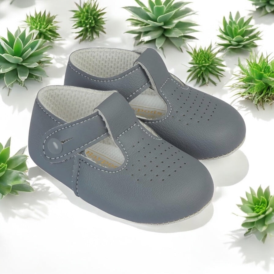 Baypods Soft Sole Pram Shoe - Grey