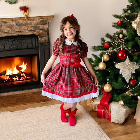 Girls Tartan Handmade Traditional Dress
