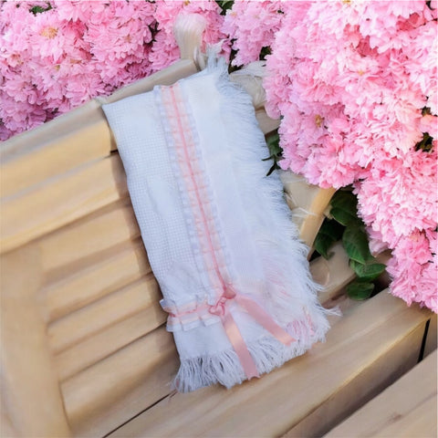 Luxury Baby Girls Frilly Trim Blanket