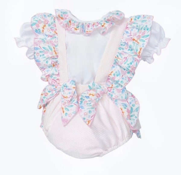 Wee Me Girls Floral Bow Two Piece Set – Pink (3 Months–36 Months)
