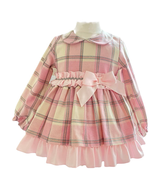 Ceyber Baby Girls Pink Check Dress Set