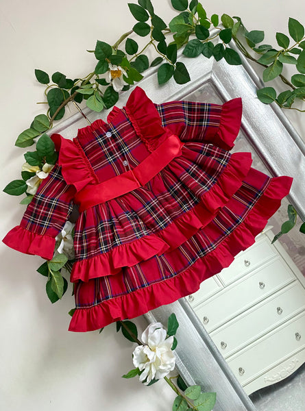 Wee Me Tartan Red Dress