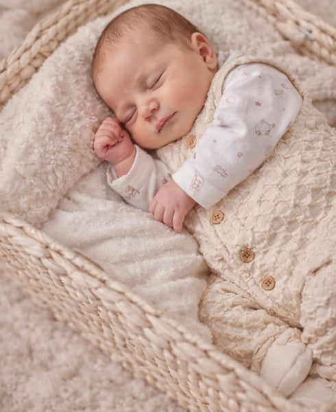 Baby Boys 2 Pieces Jacquard Dungaree Set - Space