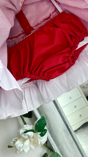 Ceyber Baby Girls Dress and Knicker Set - Red