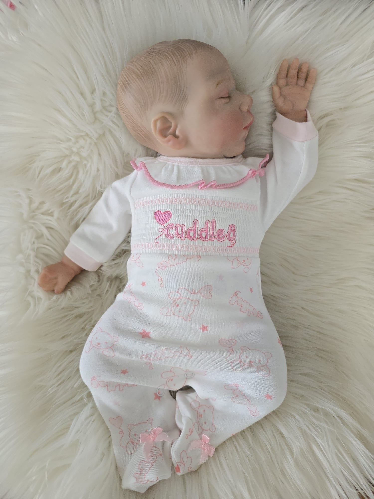 Premature Baby Girls smock babygrow