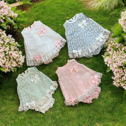Baby Girls Lace Over Dress Set