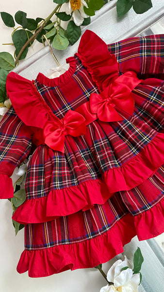 Wee Me Tartan Red Dress