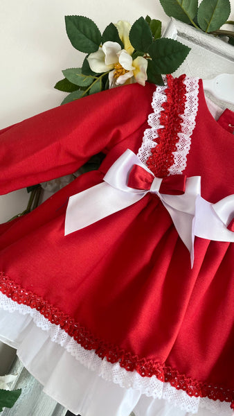Ceyber Baby Girls Dress and Knicker Set - Red