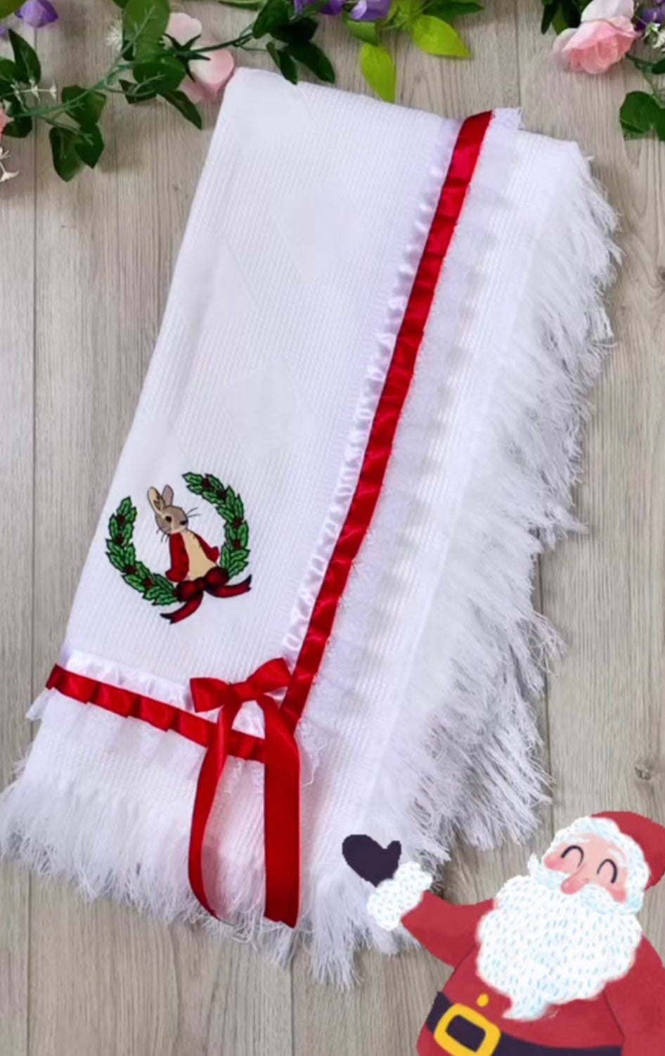 Christmas Peter Rabbit Shawl Blanket