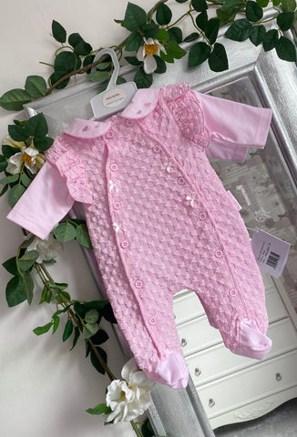 Baby Girls Jacquard All-In-One with Bows