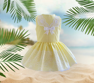 Baby girls lemon Easter dresses girls dress handmade 