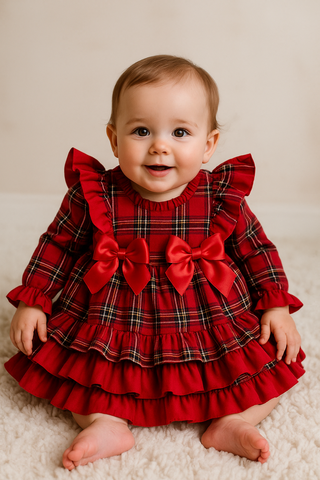 Wee Me Tartan Red Dress