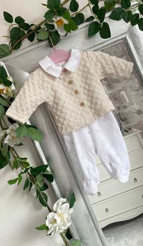 Baby Boys 2 Pieces Jacquard Set - Space