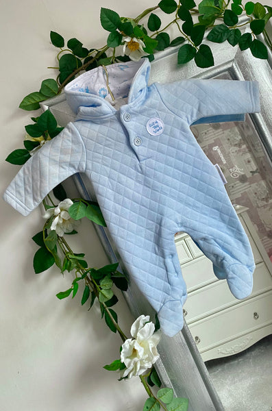 Baby Boys Quilted Hooded All in One - Out of This World