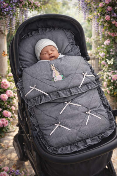 Flopsy Bunny Cosytoes Footmuff - Grey