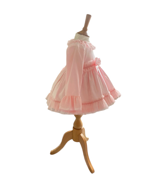 Ceyber Baby Girls Pink Frilly Dress and Bloomer Set
